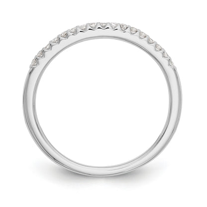 14K White Gold Diamond Wedding Band