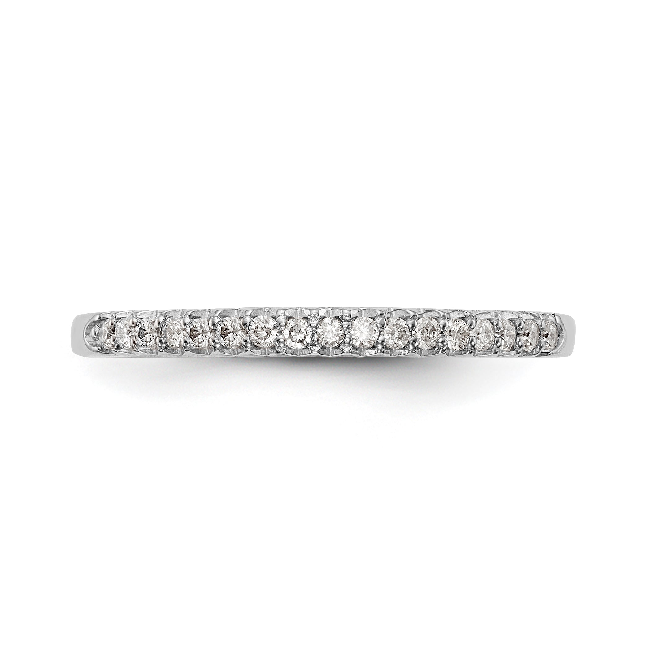 14K White Gold Diamond Wedding Band
