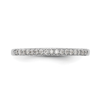 14K White Gold Diamond Wedding Band
