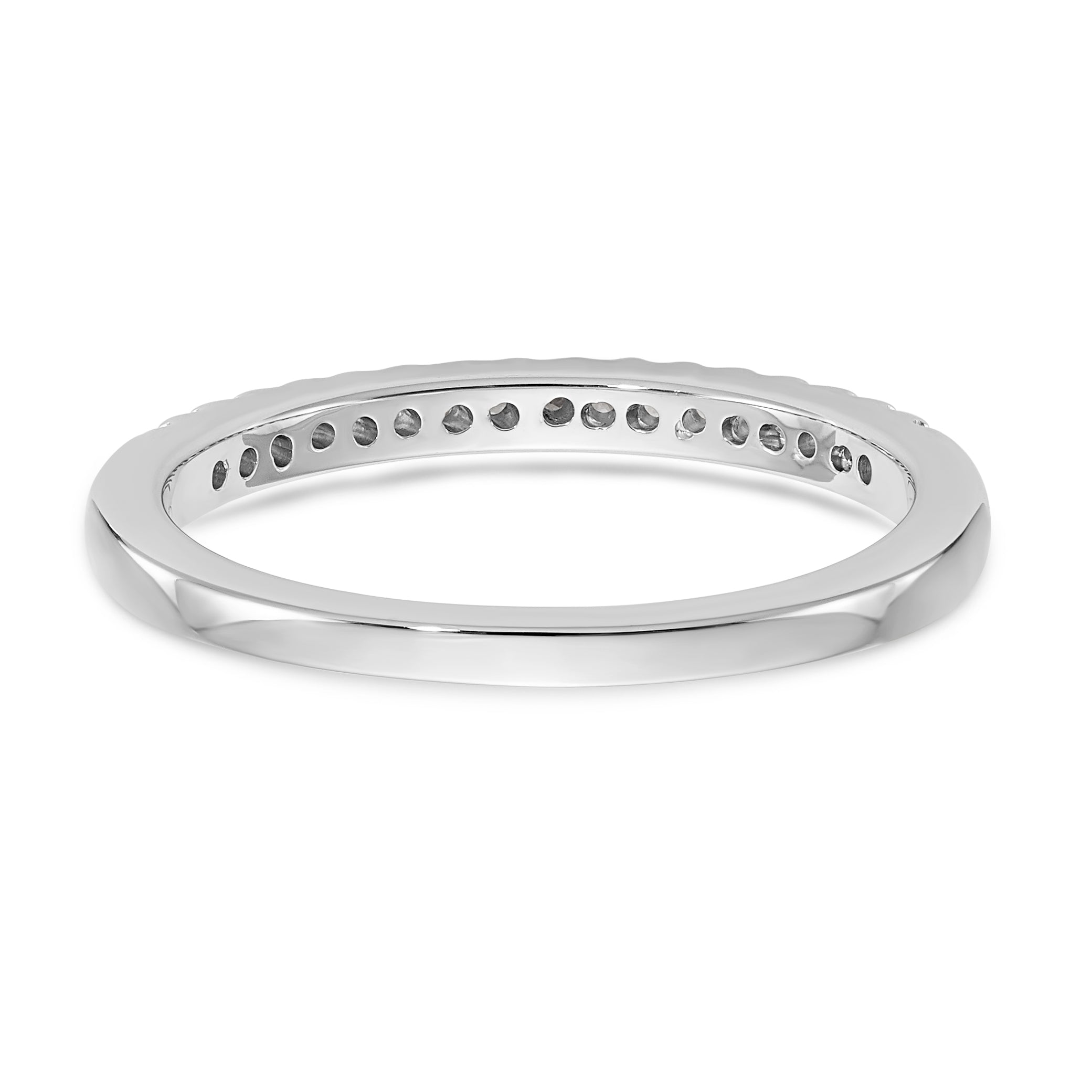 14K White Gold Diamond Wedding Band