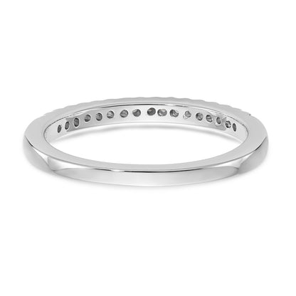 14K White Gold Diamond Wedding Band