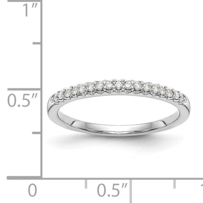 14K White Gold Diamond Wedding Band