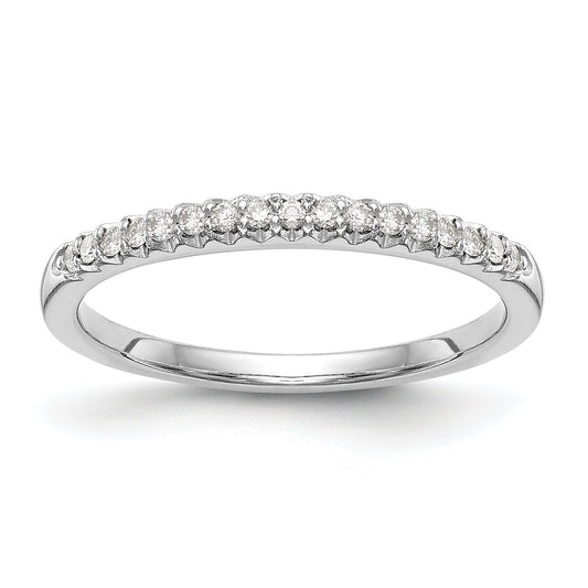 14K White Gold Diamond Wedding Band