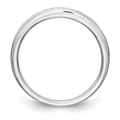 14K White Gold Diamond Wedding Band