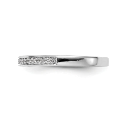 14K White Gold Diamond Wedding Band