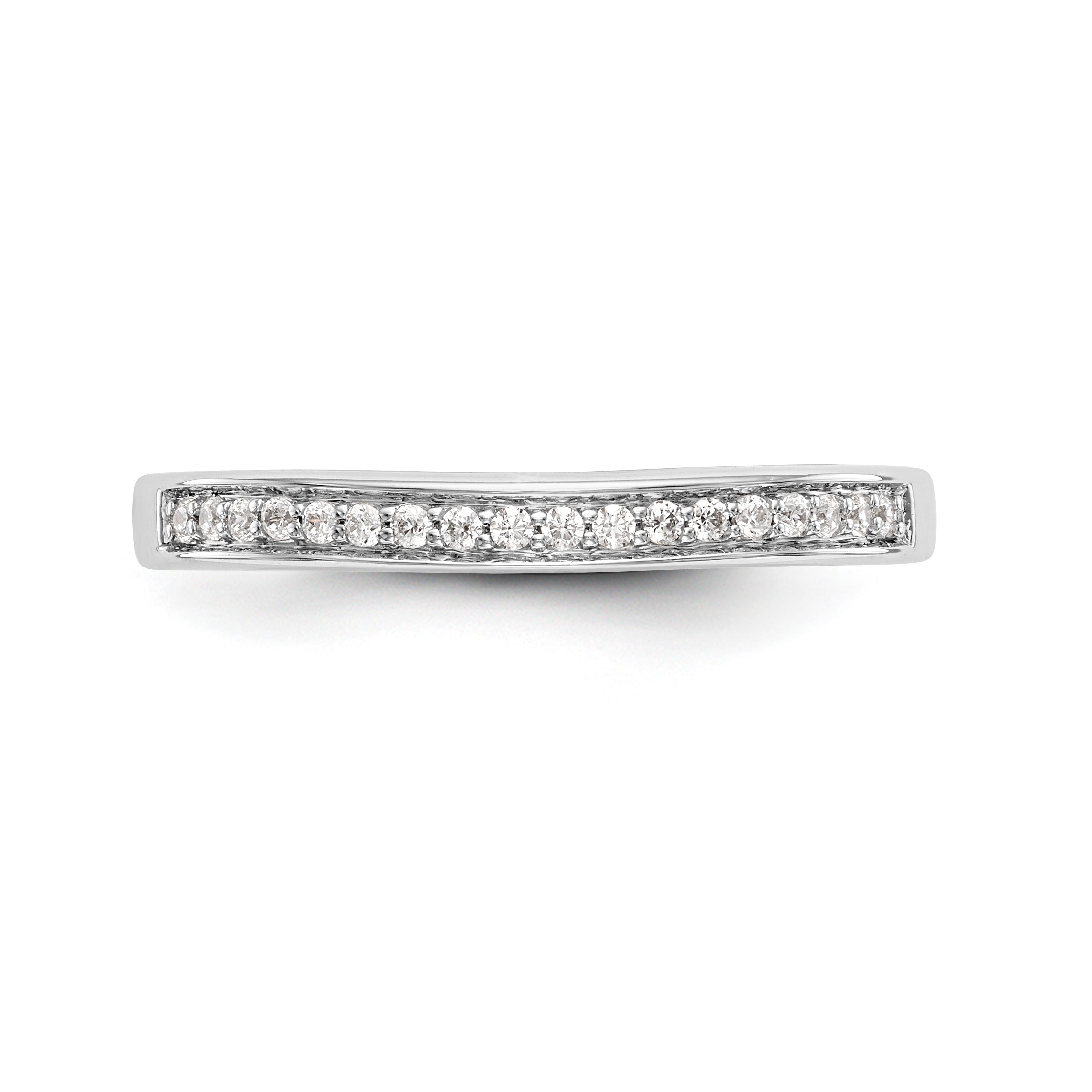 14K White Gold Diamond Wedding Band