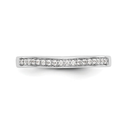 14K White Gold Diamond Wedding Band