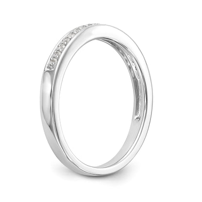 14K White Gold Diamond Wedding Band