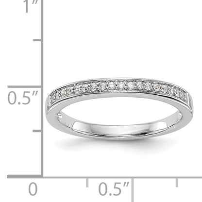 14K White Gold Diamond Wedding Band