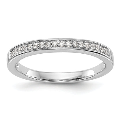 14K White Gold Diamond Wedding Band