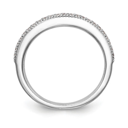 14K White Gold Diamond Wedding Band