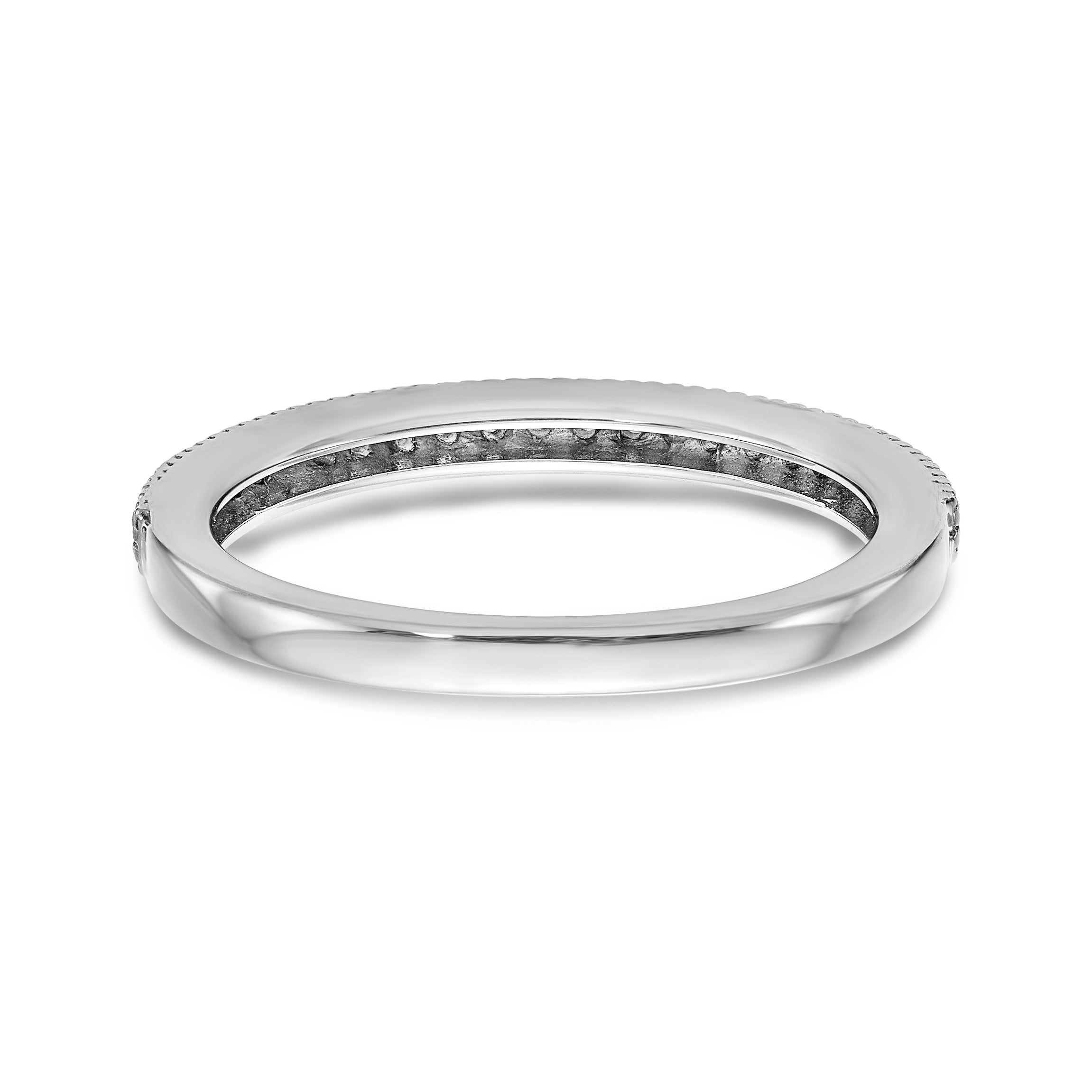 14K White Gold Diamond Wedding Band