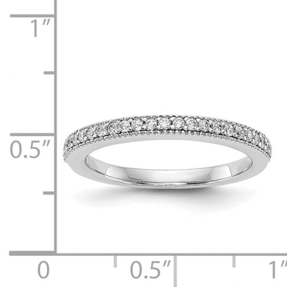 14K White Gold Diamond Wedding Band
