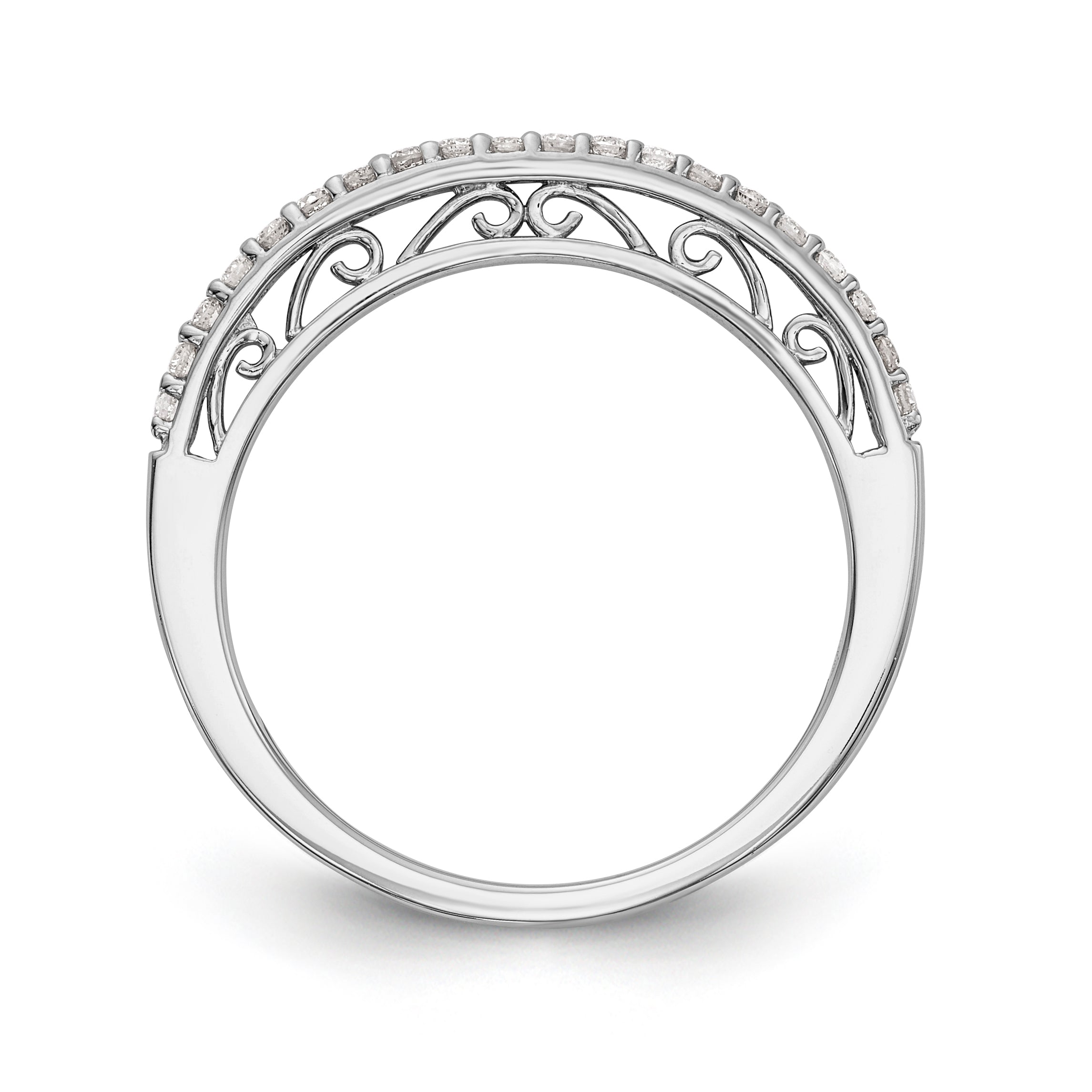 14k White Gold Diamond Set of 2 Wedding Bands