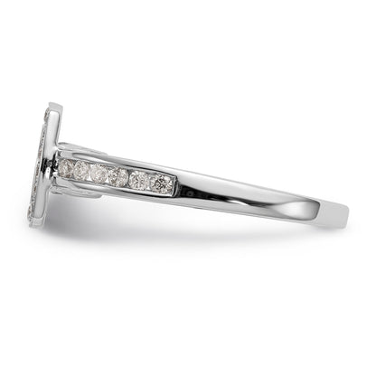 14kw Peg Set Diamond Princess CZ Cushion Halo Engagement Ring