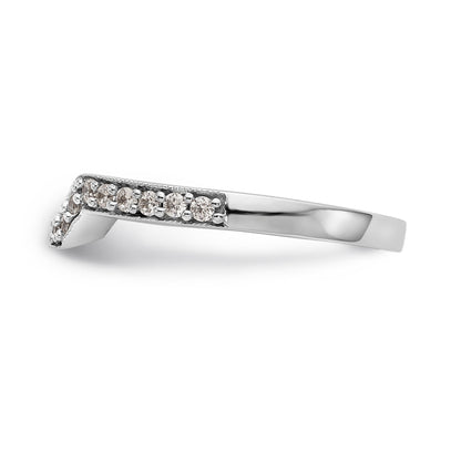 14K White Gold Diamond Wedding Band