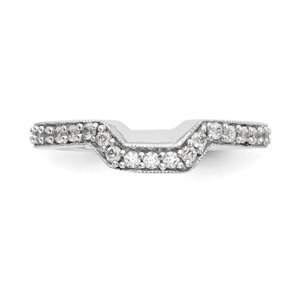 14K White Gold Diamond Wedding Band