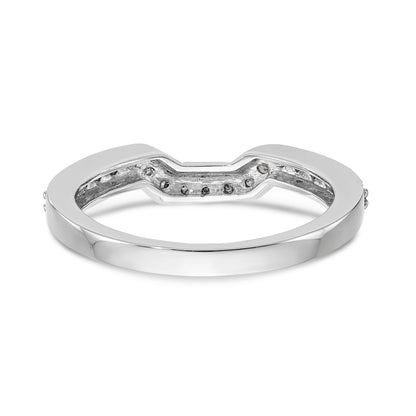 14K White Gold Diamond Wedding Band