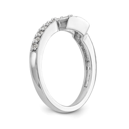 14K White Gold Diamond Wedding Band