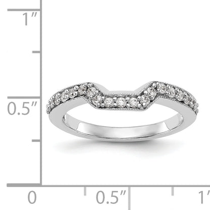 14K White Gold Diamond Wedding Band
