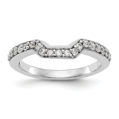 14K White Gold Diamond Wedding Band