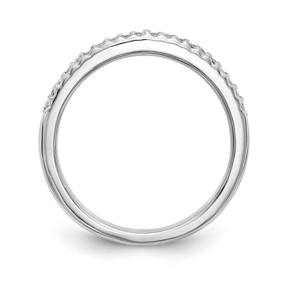 14K White Gold Diamond Wedding Band