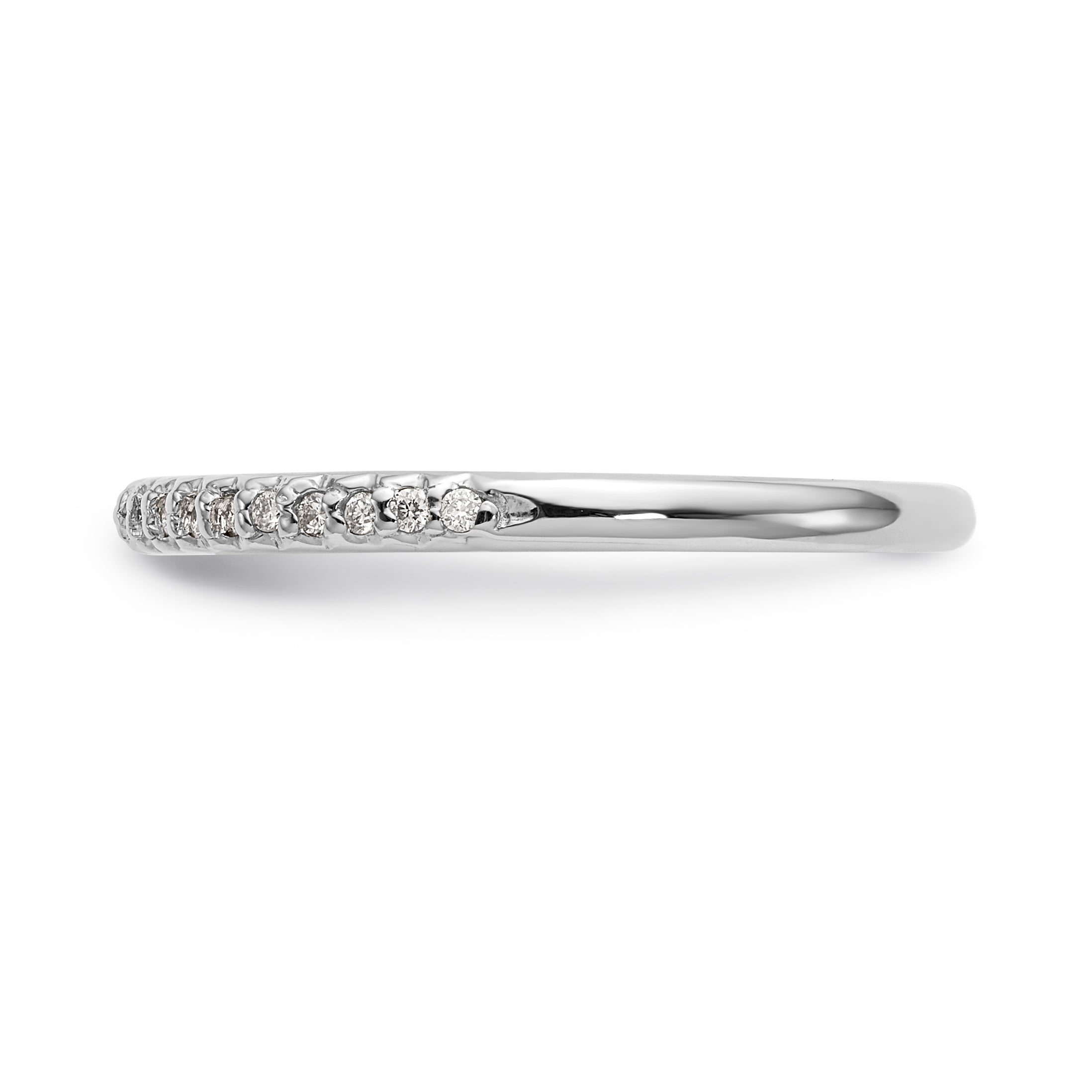 14K White Gold Diamond Wedding Band