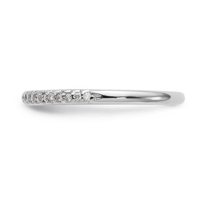 14K White Gold Diamond Wedding Band