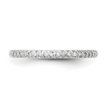 14K White Gold Diamond Wedding Band