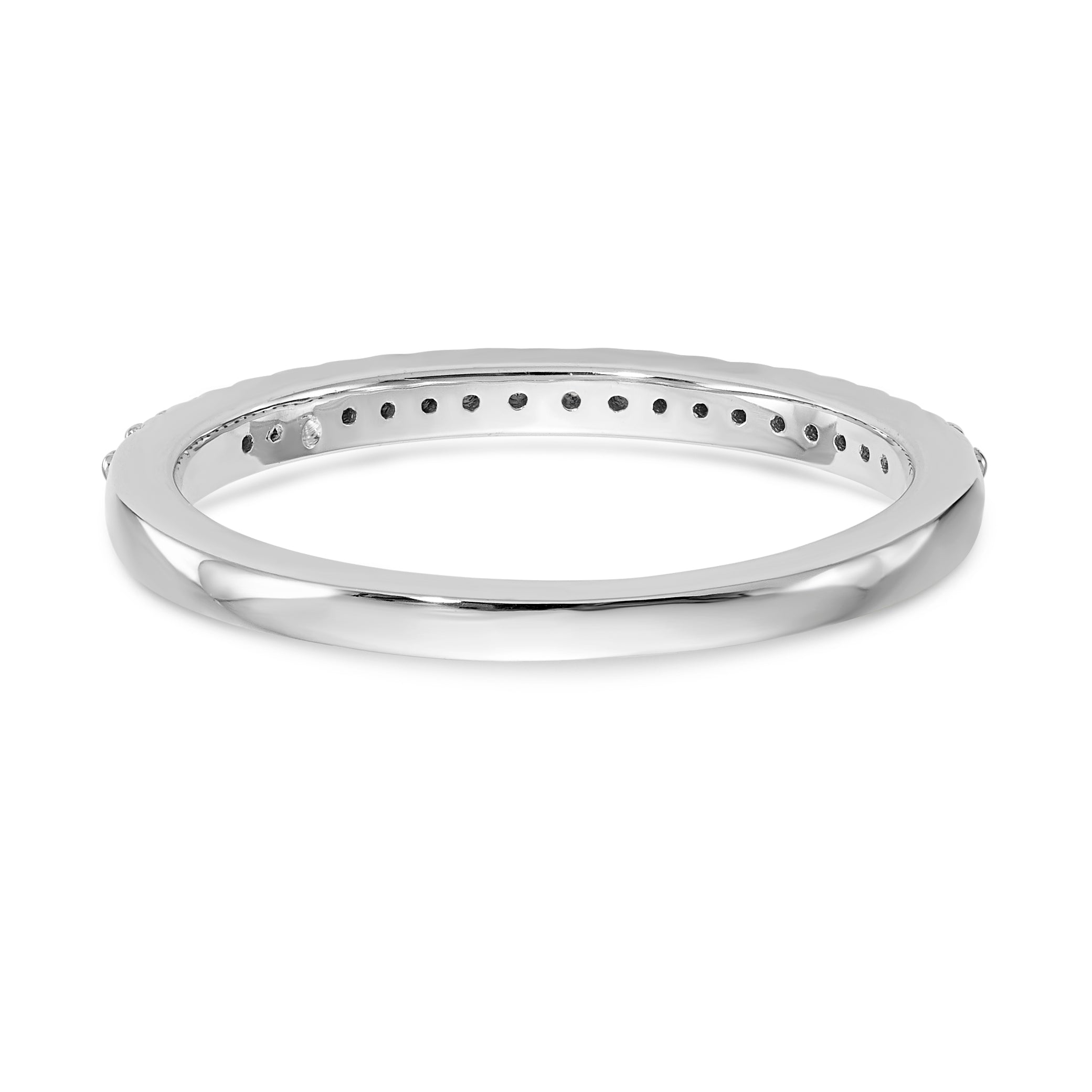 14K White Gold Diamond Wedding Band