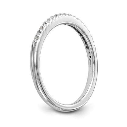 14K White Gold Diamond Wedding Band
