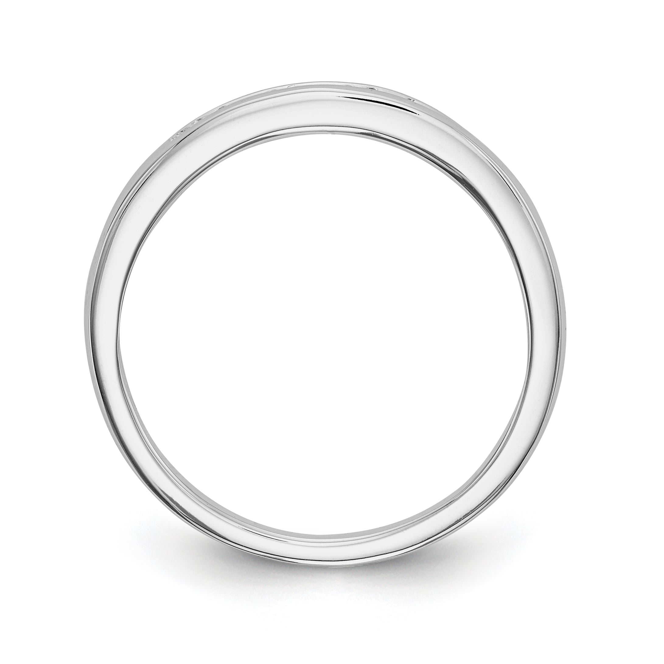 14K White Gold Diamond Wedding Band