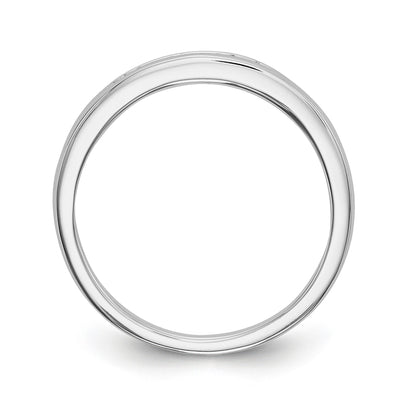 14K White Gold Diamond Wedding Band