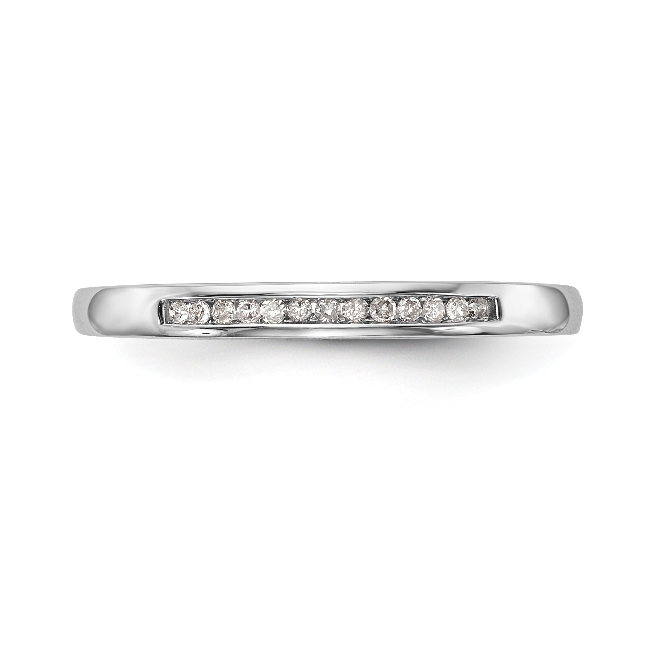 14K White Gold Diamond Wedding Band