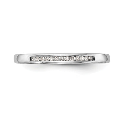 14K White Gold Diamond Wedding Band