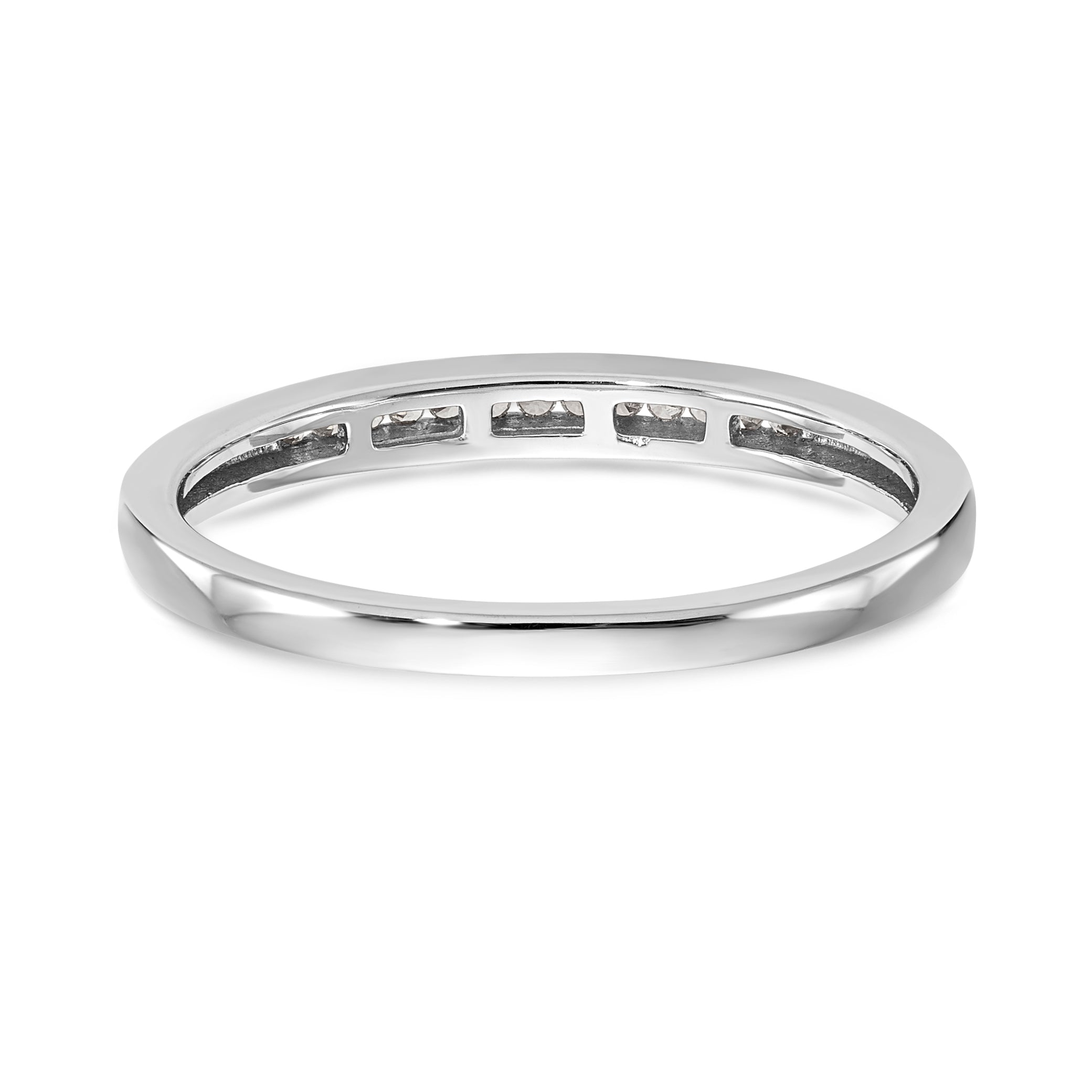 14K White Gold Diamond Wedding Band