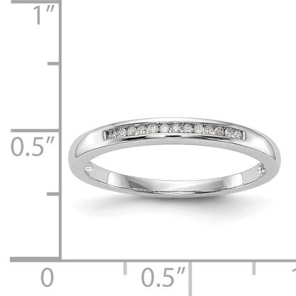 14K White Gold Diamond Wedding Band