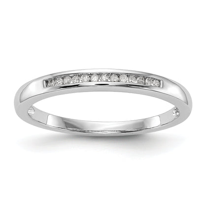 14K White Gold Diamond Wedding Band