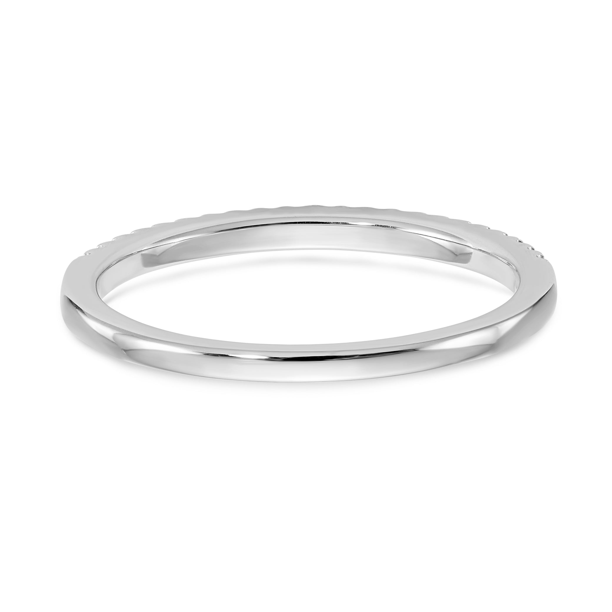 14K White Gold Diamond Wedding Band