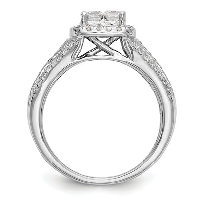 14K White Gold Diamond Wedding Band