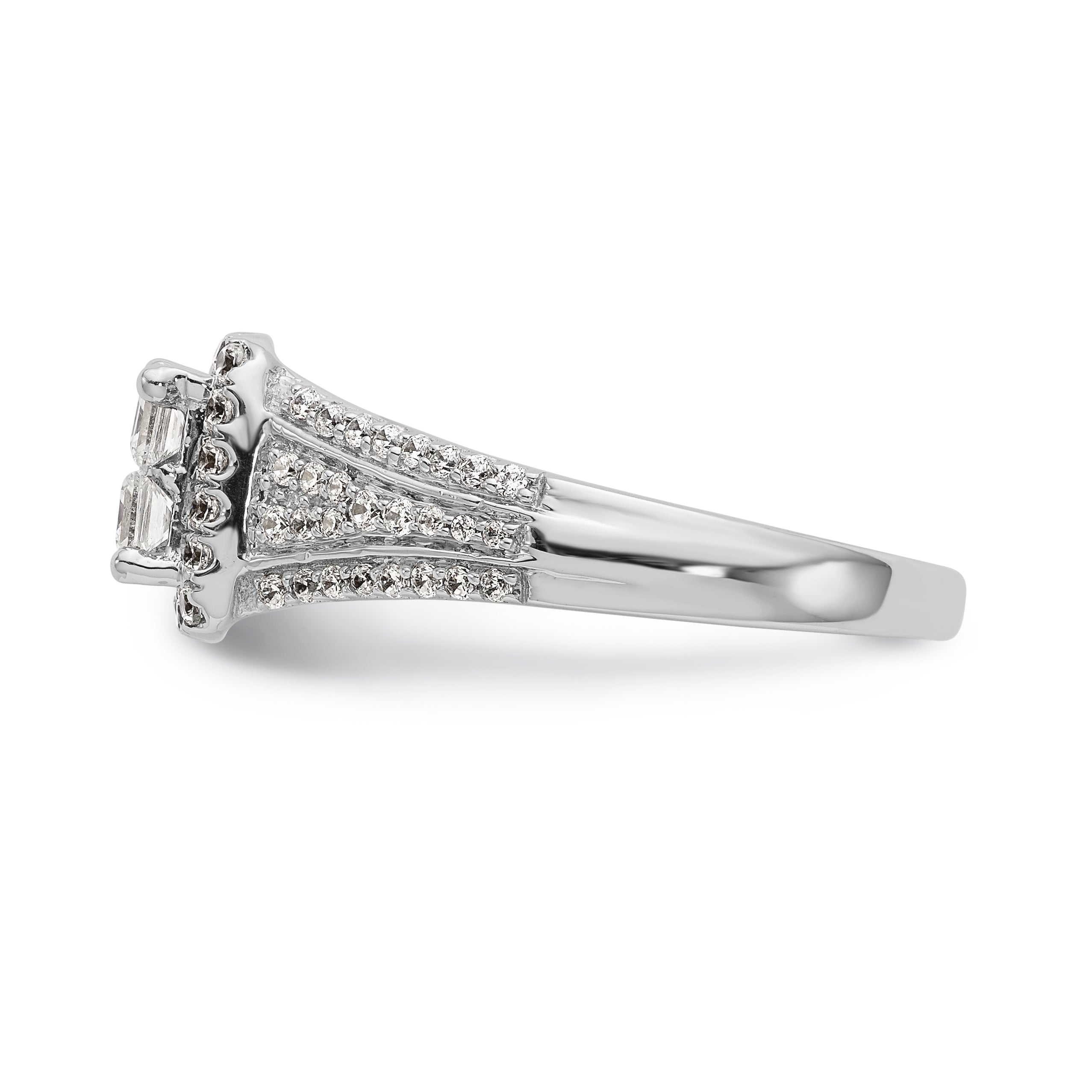 14K White Gold Diamond Wedding Band