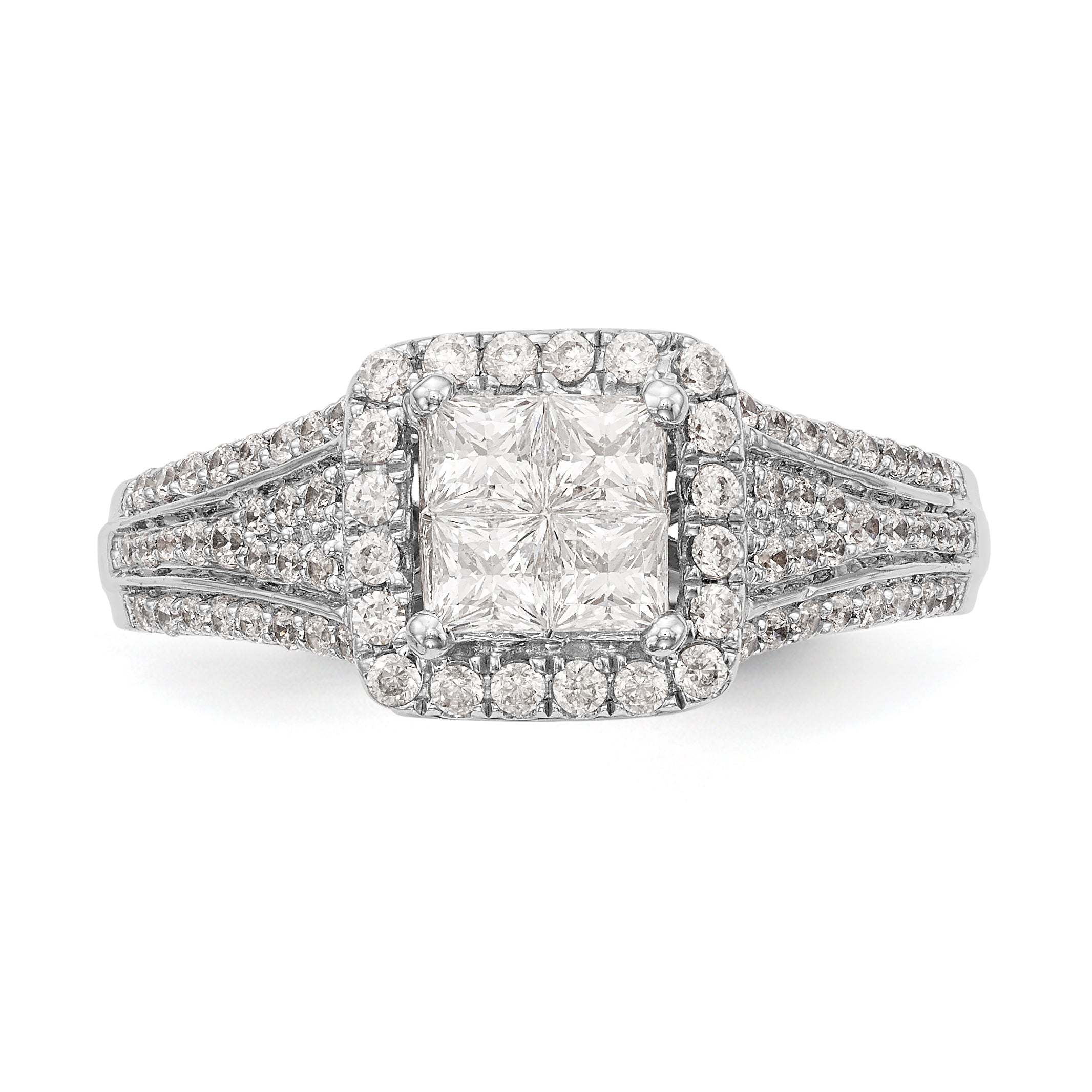 14K White Gold Diamond Wedding Band