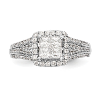 14K White Gold Diamond Wedding Band