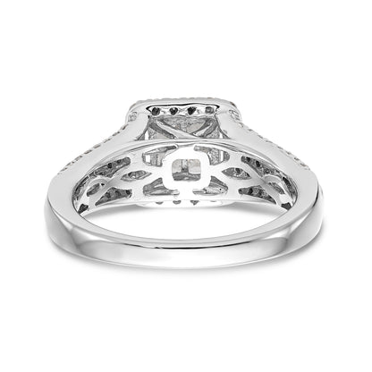 14K White Gold Diamond Wedding Band