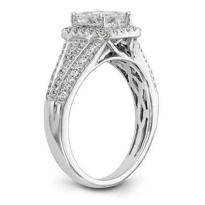 14K White Gold Diamond Wedding Band
