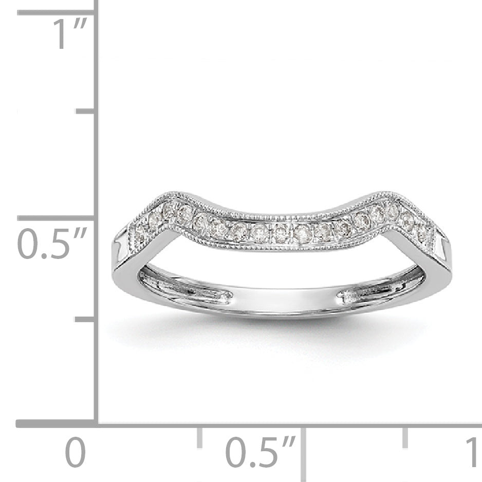 14k White Gold Diamond Wedding Band