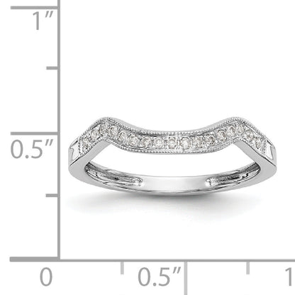 14k White Gold Diamond Wedding Band