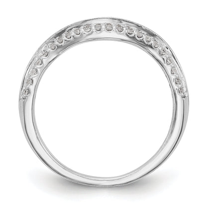 14k White Gold Diamond Wedding Band