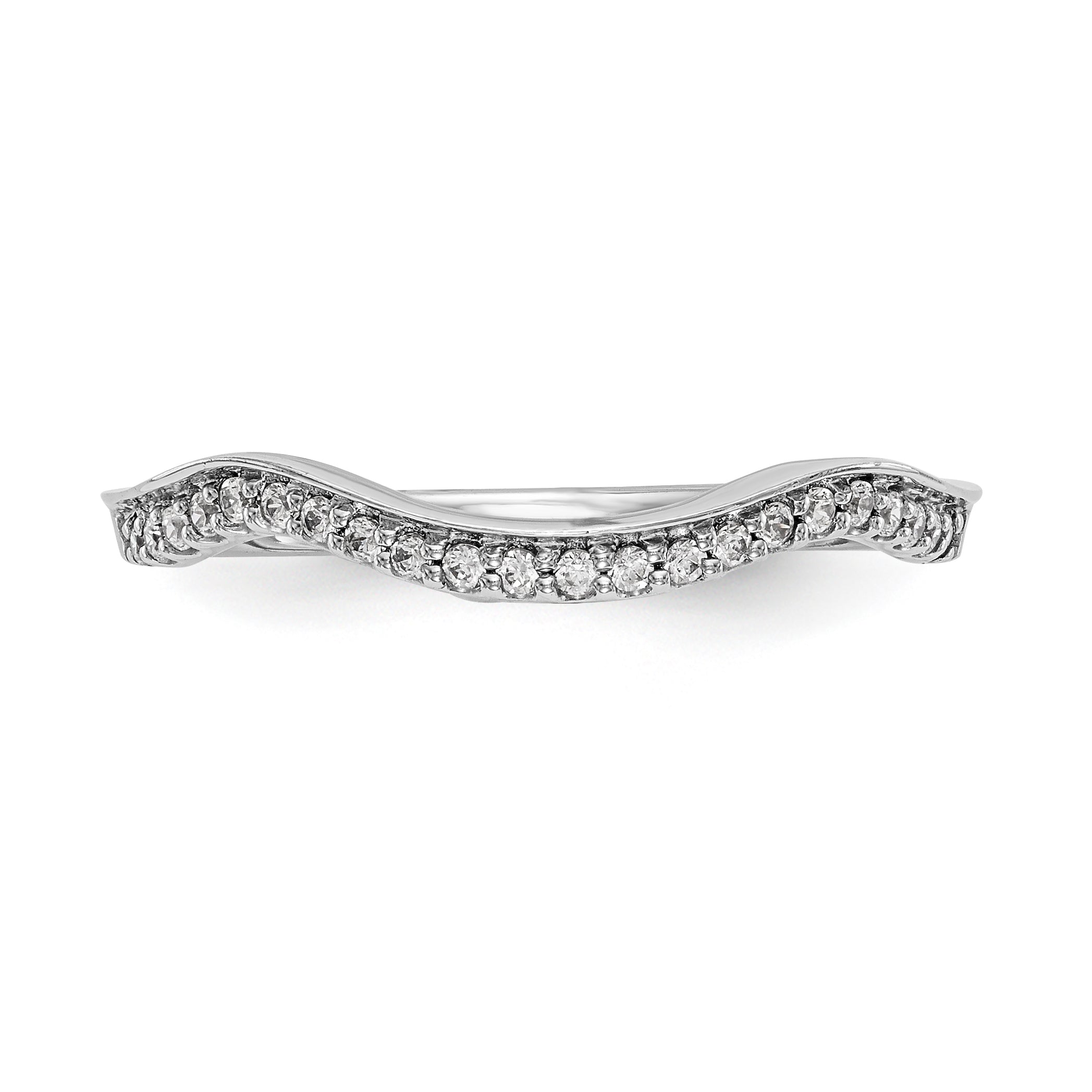 14k White Gold Diamond Wedding Band