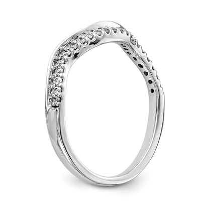 14k White Gold Diamond Wedding Band